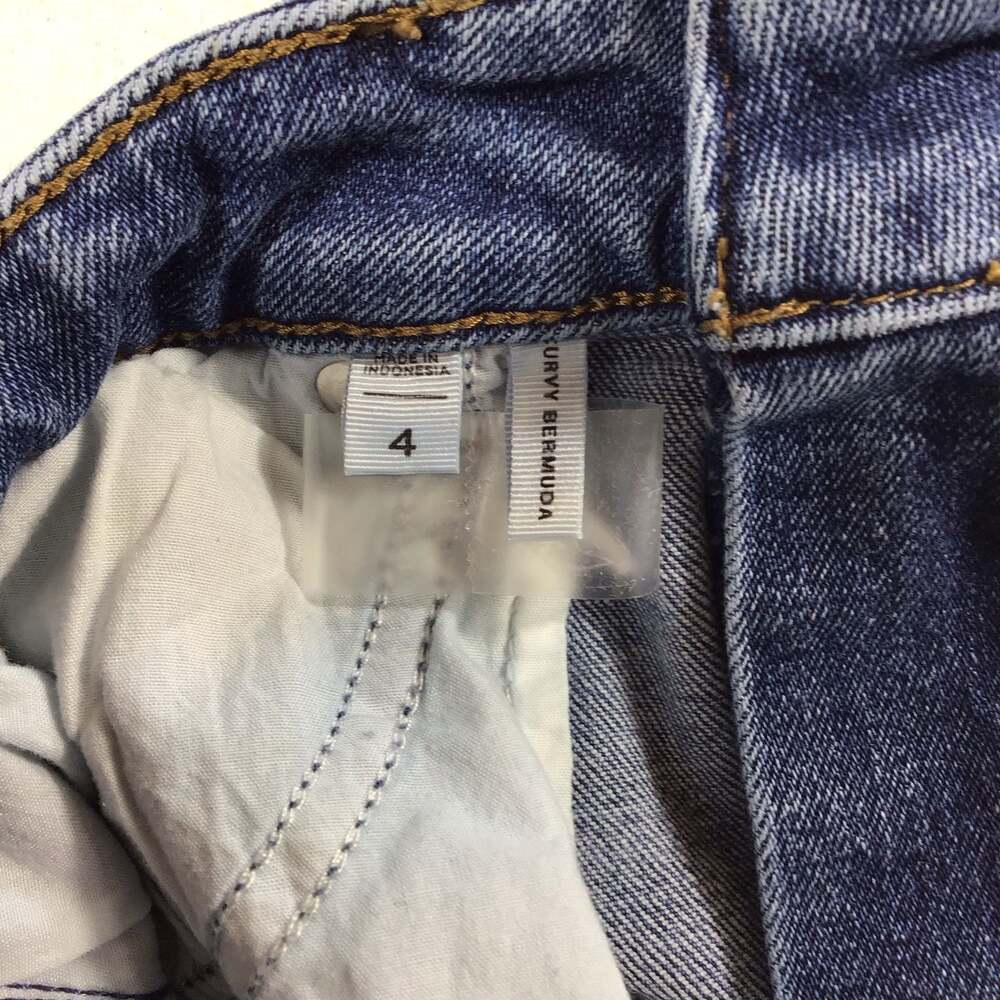 Loft Curvy Bermuda Denim Shorts Women Size 4 Summer Chic Retro - Picture 7 of 11